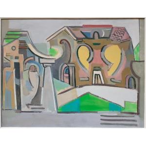 Walter Firpo (1903-2002) Cubist House