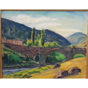 René SEYSSAUD (1867-1952)  Le pont de Chervil