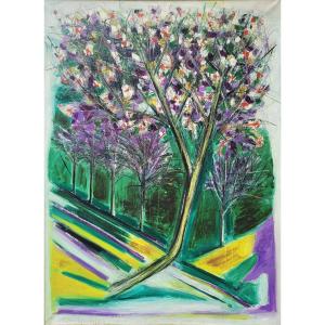 Gabriel LAURIN (1901-1973)   Printemps à  Aix  