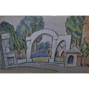 Nicolas Sorokine (1892- c.1950) L'entrée du parc