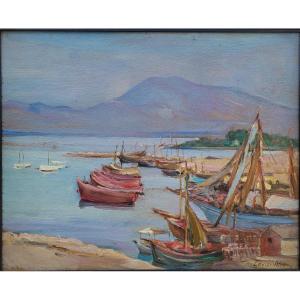   Louise Alix (1888-1980) Bord de mer en Corse 