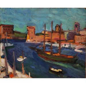 Louis Toncini (1907-2002) Marseille The Old Port