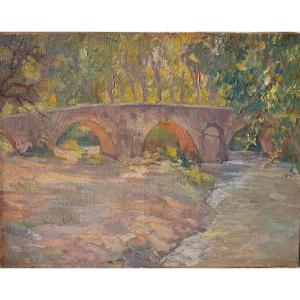 Ulisse Caputo (1872-1948) Aix En Provence, The Saint-pons Bridge