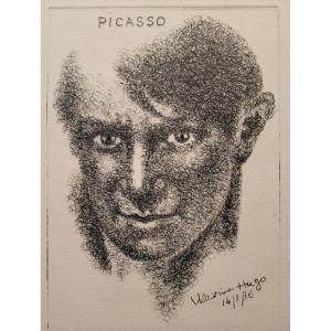  Valentine HUGO (1887-1968)  Portrait de Picasso