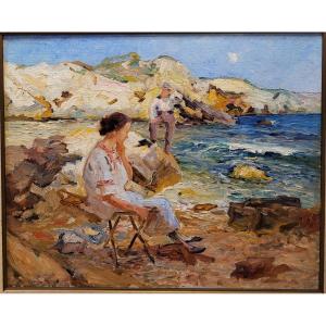 René Seyssaud (1867-1952) Seaside In Cassis