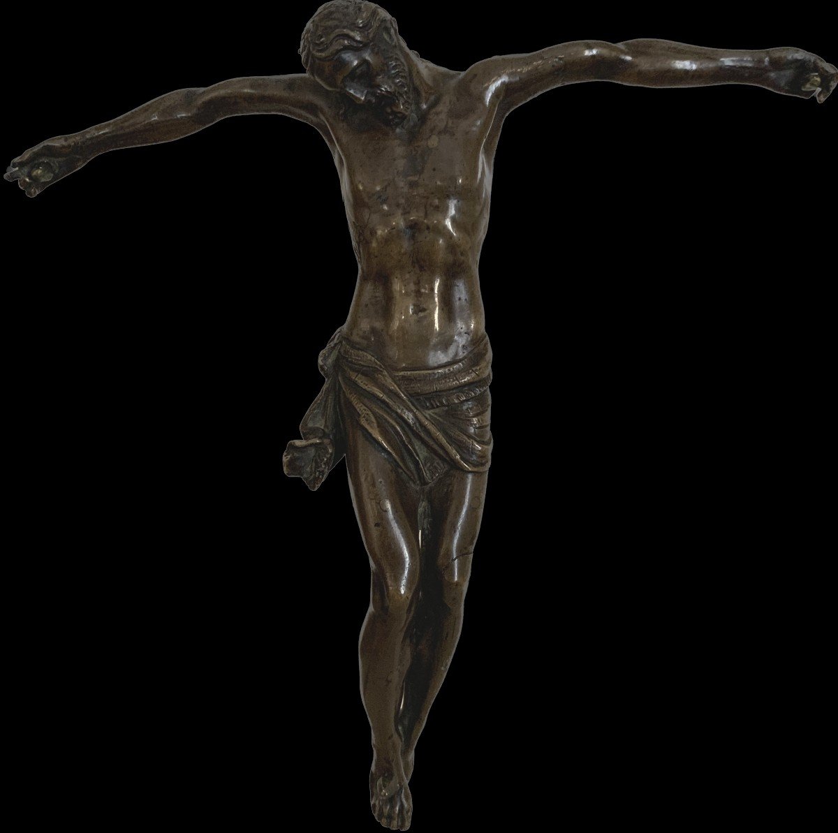 Christ En Bronze, Italie, Début Du XVIIème. D'ap. Guglielmo Della Porta.