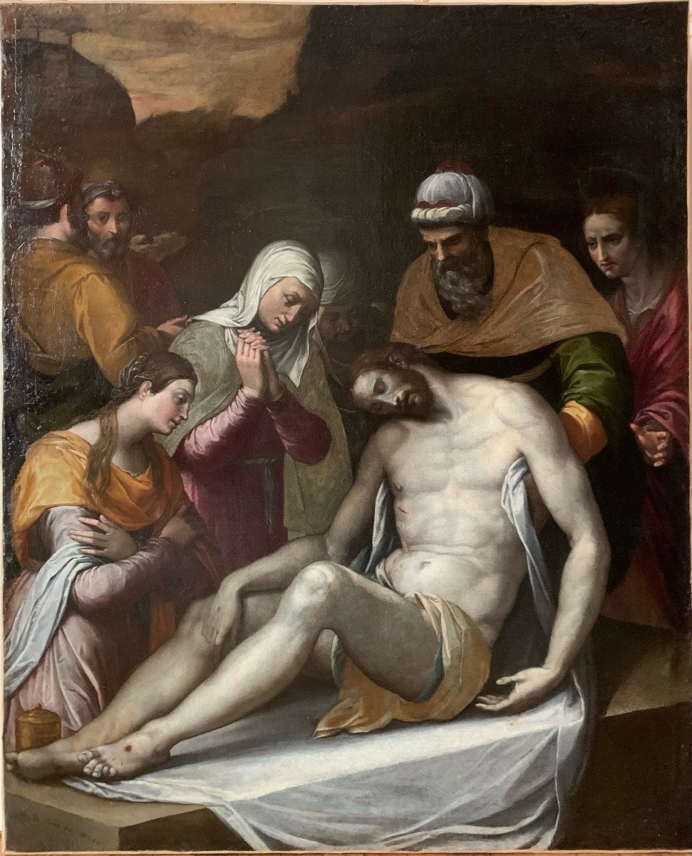 Attribué à Bernardino Campi (1520-1591). Déploration Sur Le Christ Mort.