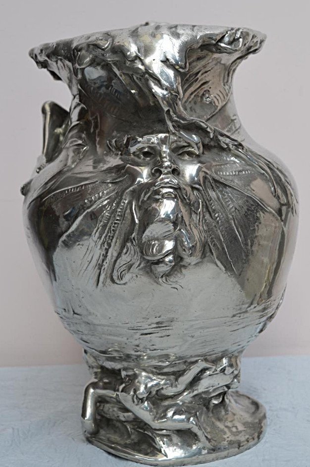 Vase By Henri Honoré Plé (1853-1922), Art Nouveau.-photo-2