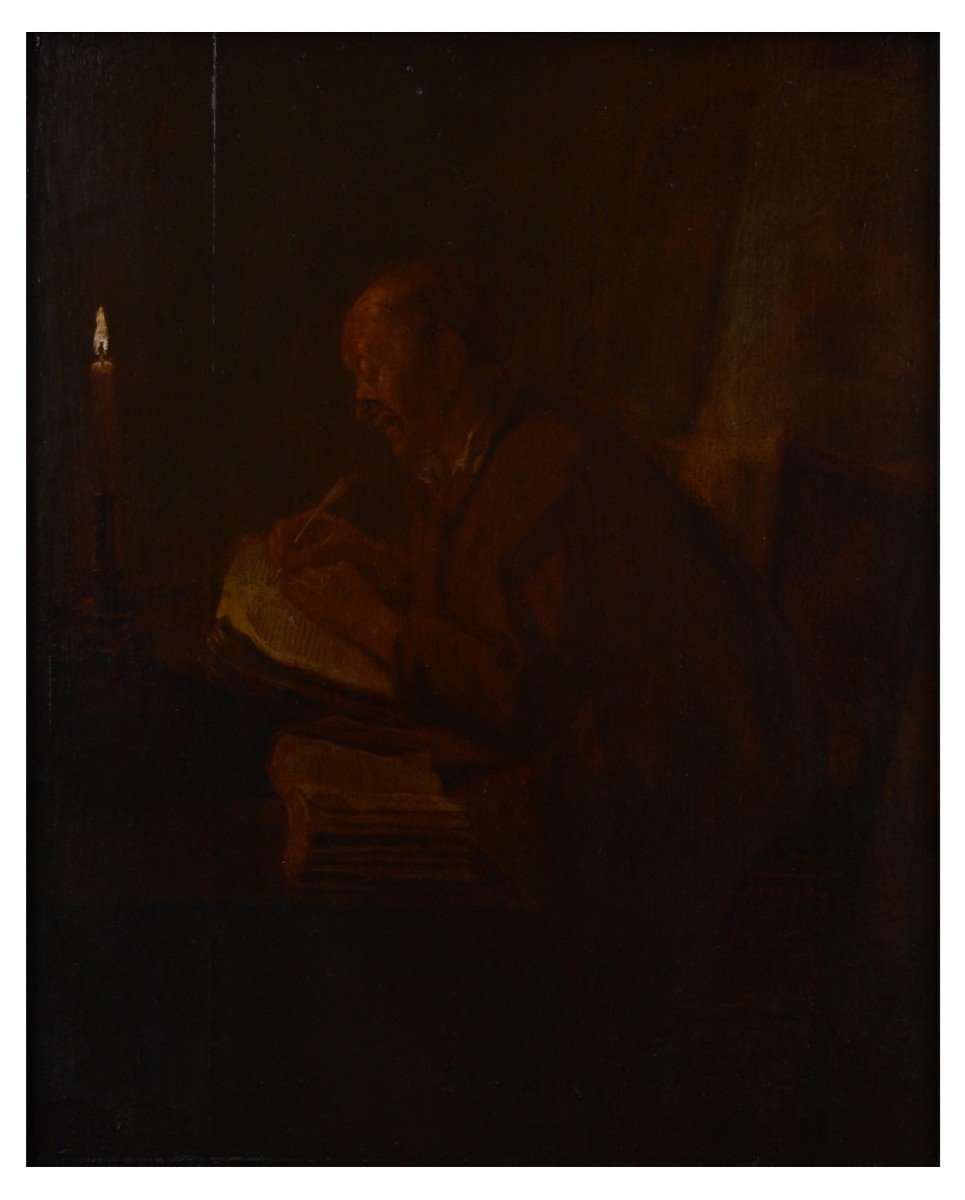 Attributed To Godfried Schalken (1643-1706), "a Candlelight Scholar"