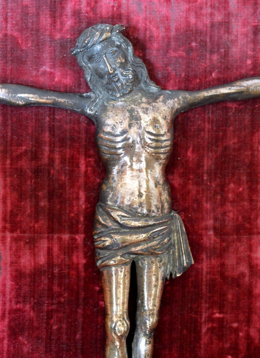 Christ En Bronze, XVème.-photo-2