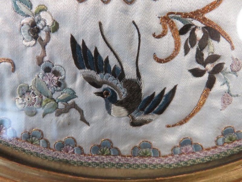 Paire De Broderies, Début XXème. Extrême Orient.-photo-1