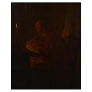 Attributed To Godfried Schalken (1643-1706), "a Candlelight Scholar"