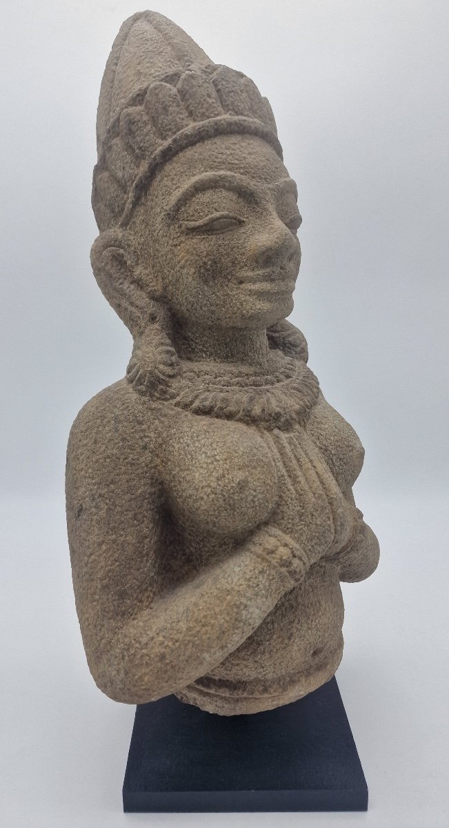 Vietnam - Adoring Yang Mum In Sandstone - Champa Period - X To XIVth Century-photo-3