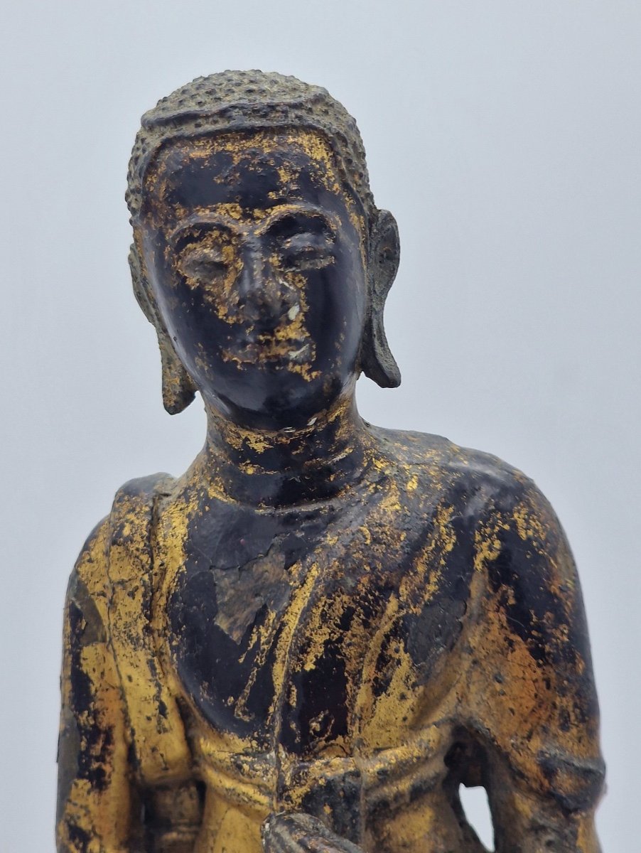 Thailand - Phra Malaï In The Underworld - Gilt Bronze - Rattanakosin - 19th-photo-7