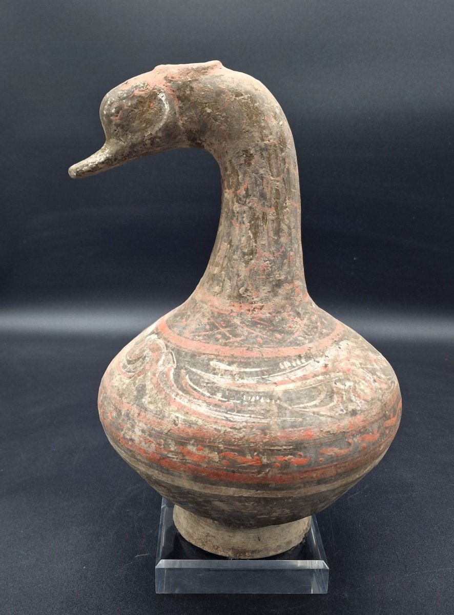 China - Goose Shaped Terracotta Jug - Han Dynasty-photo-4