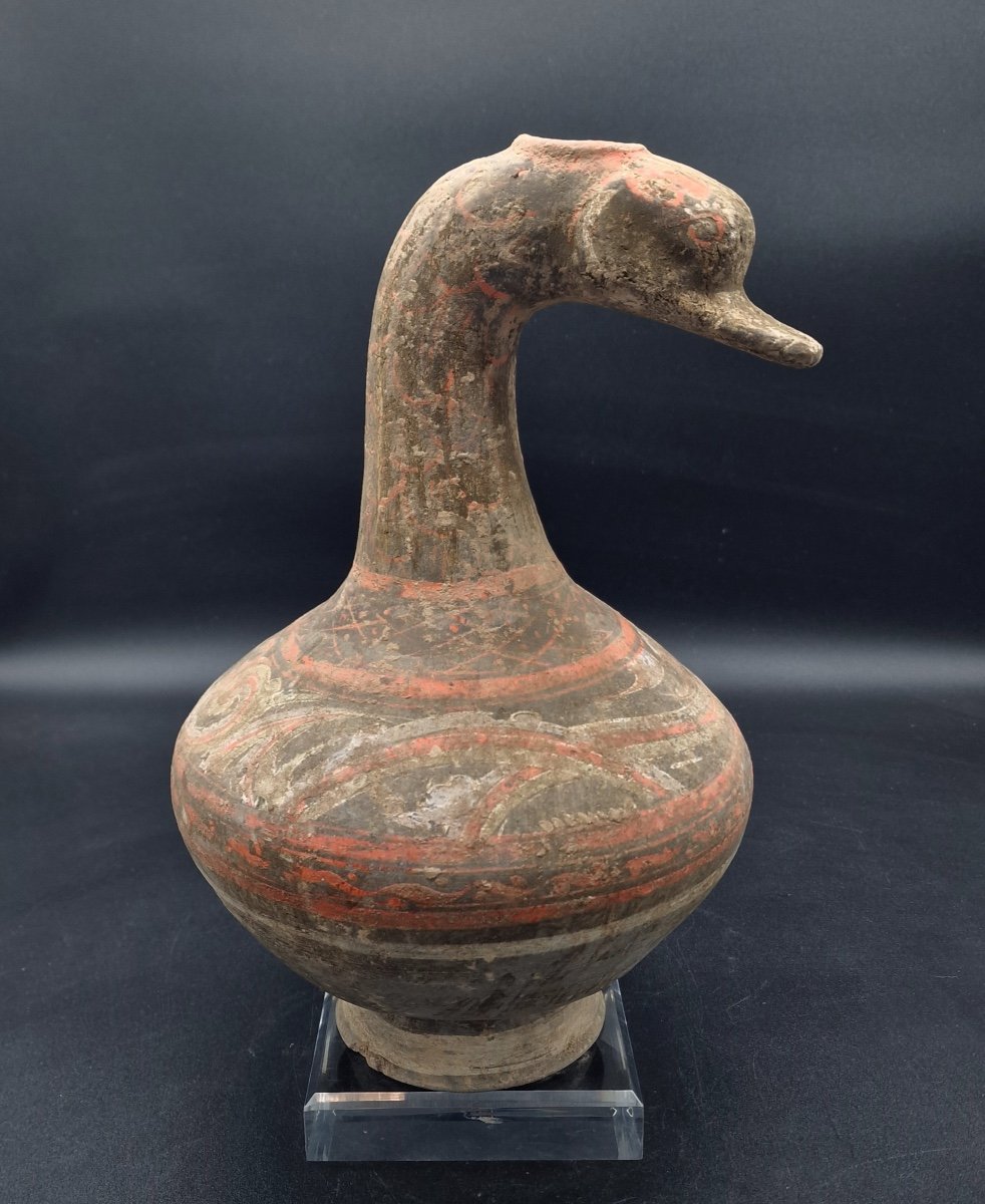 China - Goose Shaped Terracotta Jug - Han Dynasty