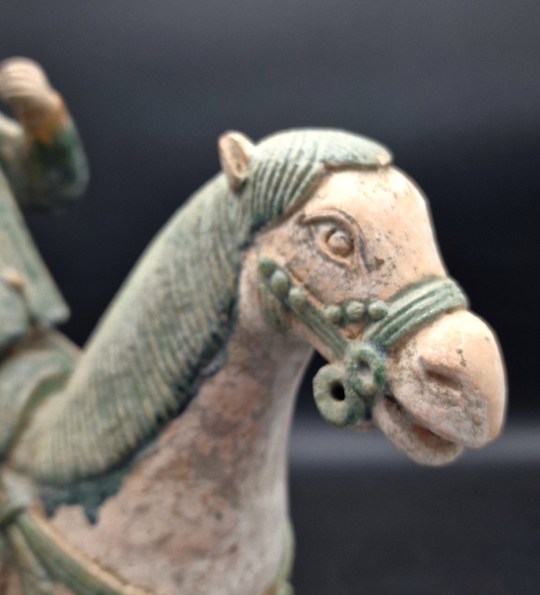 China - Large Detachable Headed Horseman - Ming Dynasty-photo-2