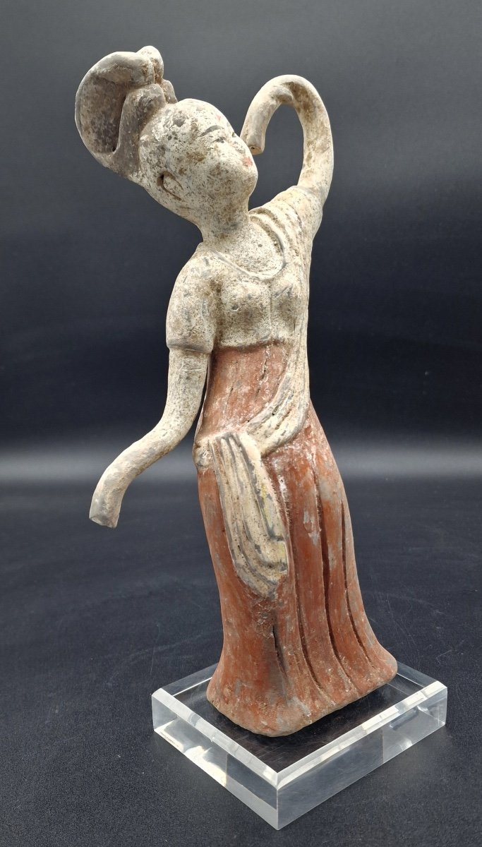 China - Pair Of Dancing Girls - Tang Dynasty - Tl.-photo-4