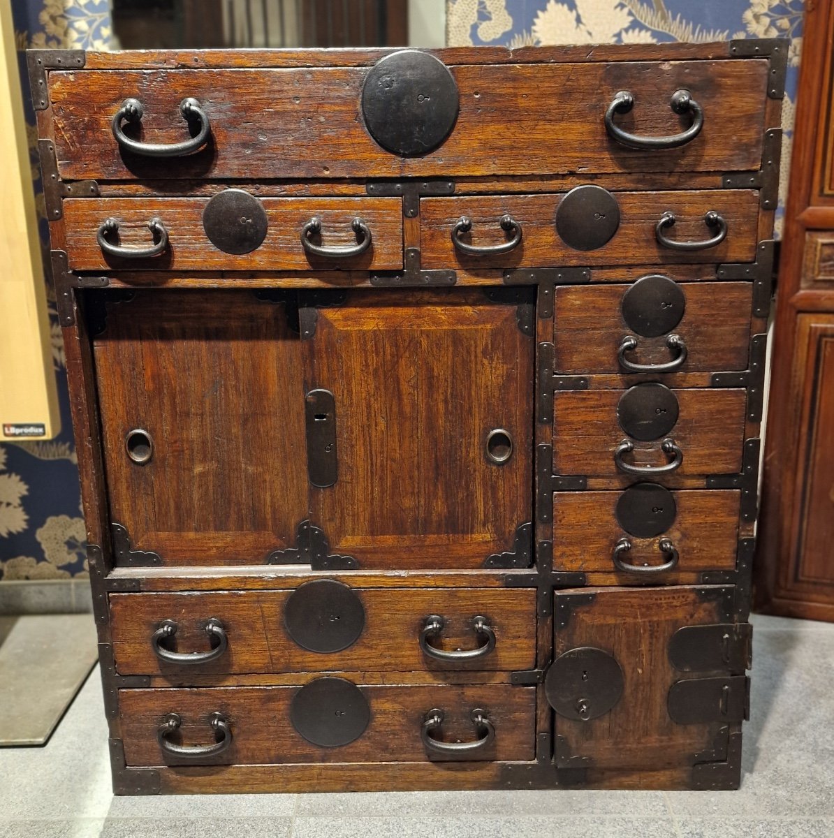 Japan - Merchant's Chest/chest Of Drawers - Choba Dansu - Edo 19th-photo-2