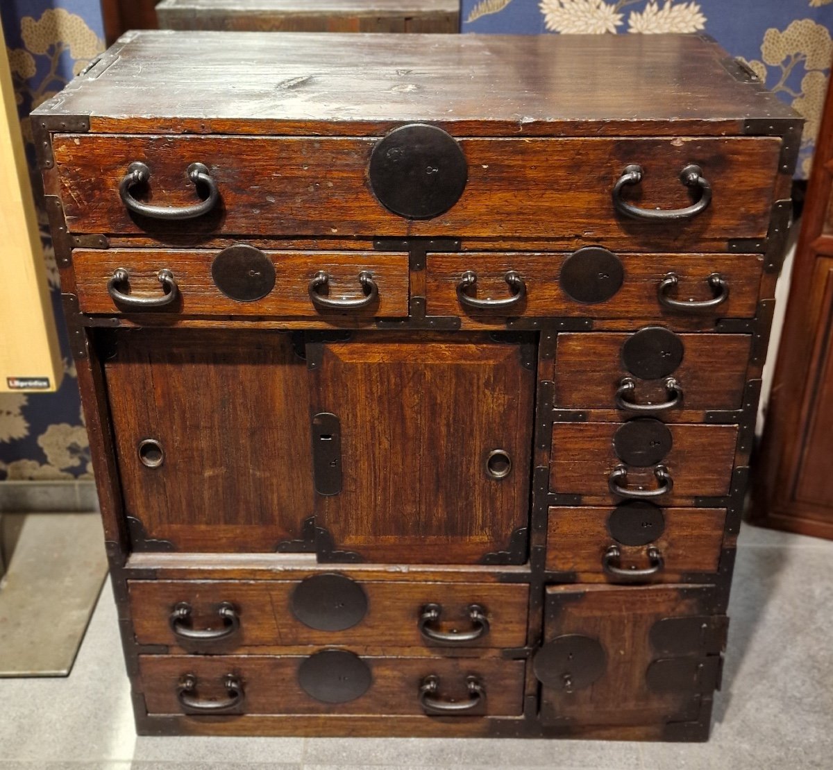 Japan - Merchant's Chest/chest Of Drawers - Choba Dansu - Edo 19th