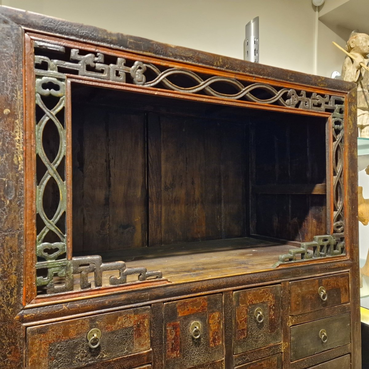 China - Rare Double-body Apothecary Cabinet - 19th Century.-photo-4