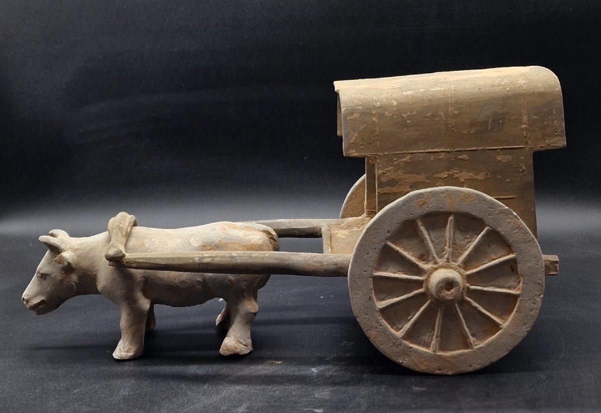 China - Cart And Ox - Han Dynasty - Tl-photo-2