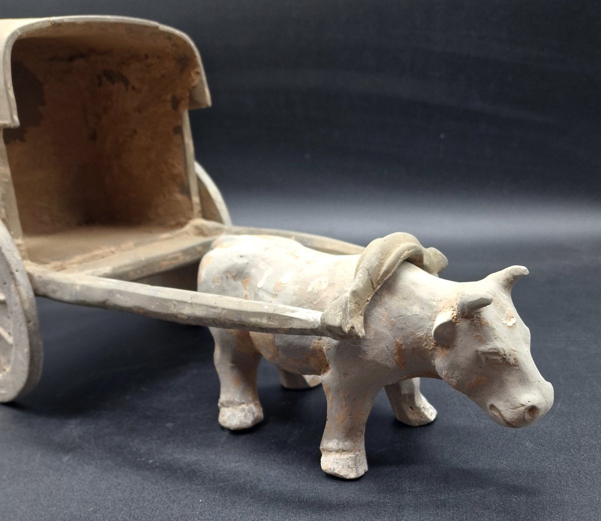 China - Cart And Ox - Han Dynasty - Tl-photo-4