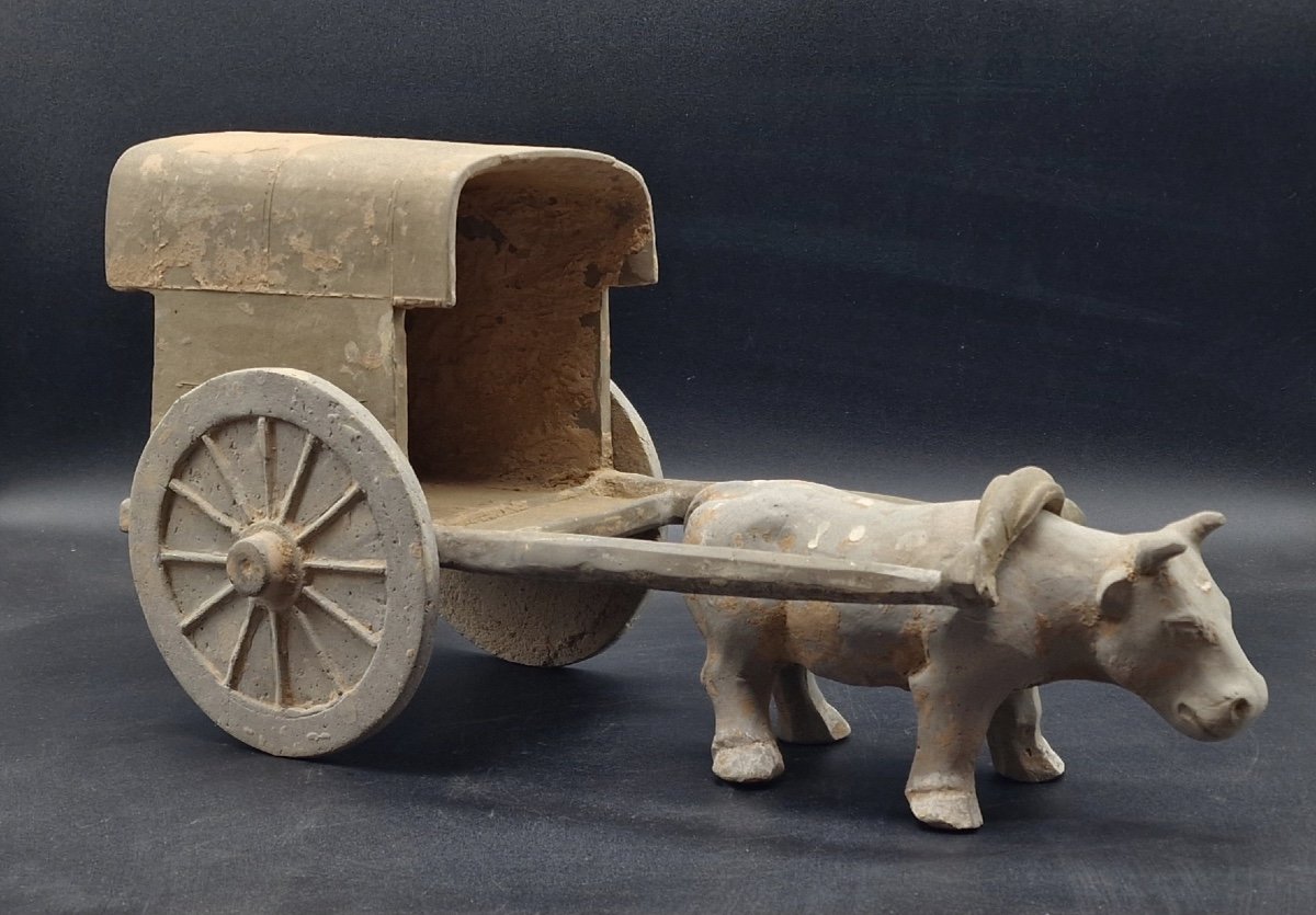 China - Cart And Ox - Han Dynasty - Tl