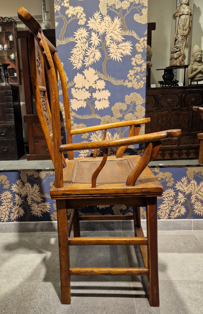 China - Pair Of Guan Mao Shi Dignitary Armchairs - 19th Century-photo-4