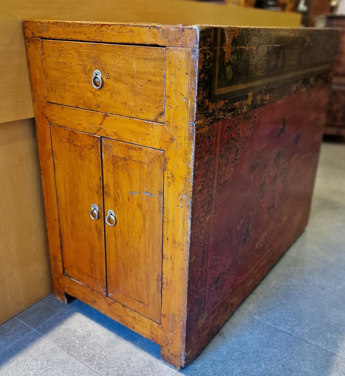 China - Prayer Altar With 4 Doors And 2 Drawers - Qinghai - Early 20th Century-photo-3