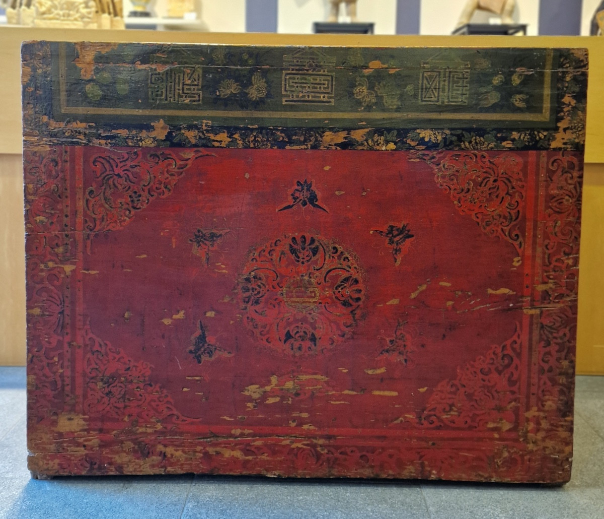 China - Prayer Altar With 4 Doors And 2 Drawers - Qinghai - Early 20th Century