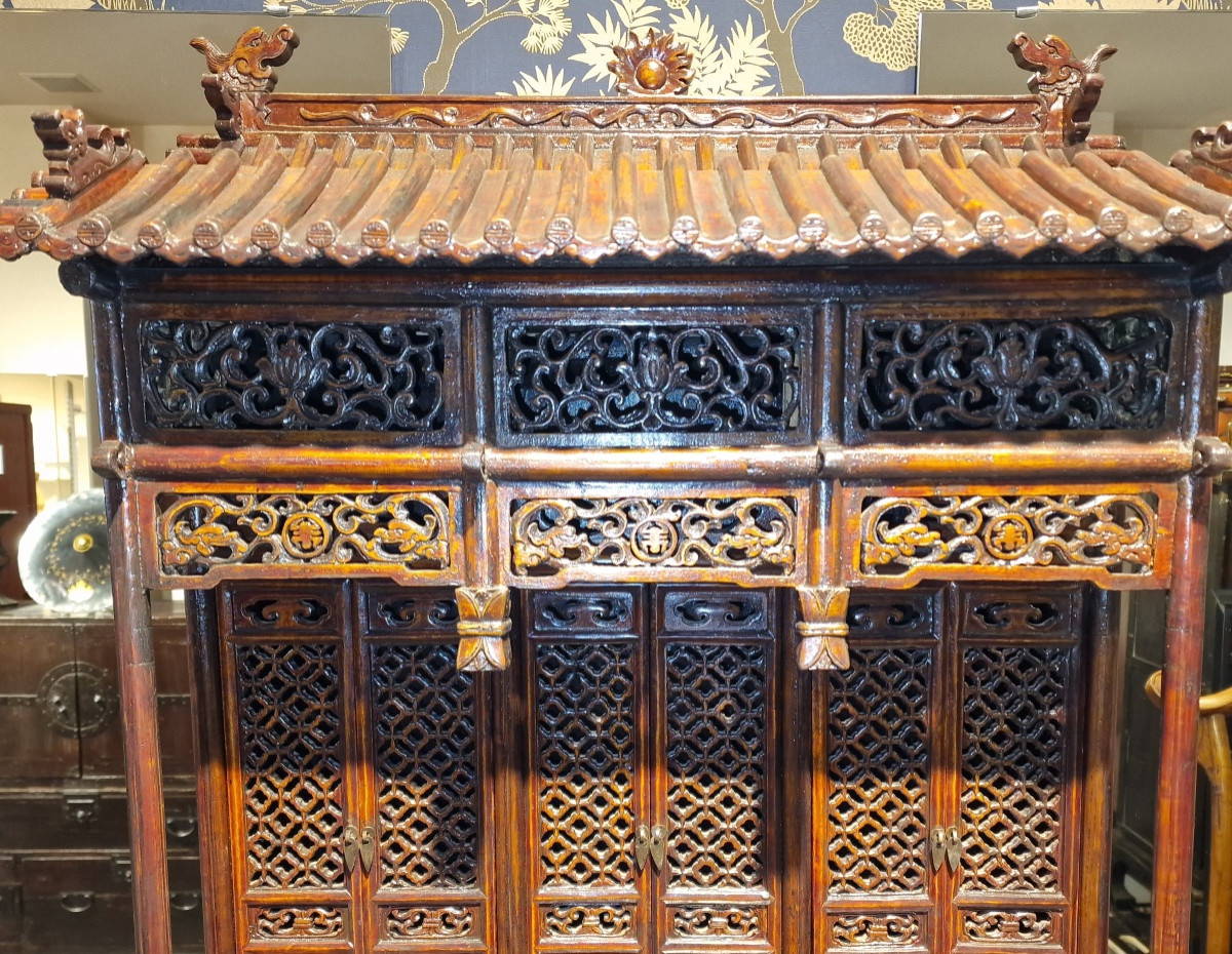 China - Temple Or Spirit House - Qing Dynasty - Circa 1900-photo-2