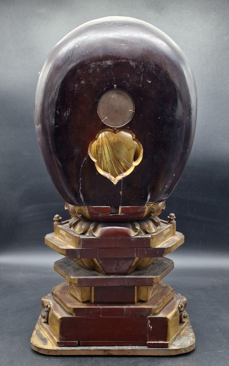Japon - Amithaba - Mudra Roue De La Loi - Miroir Fujiwara Tomoyoshi - Edo-photo-3