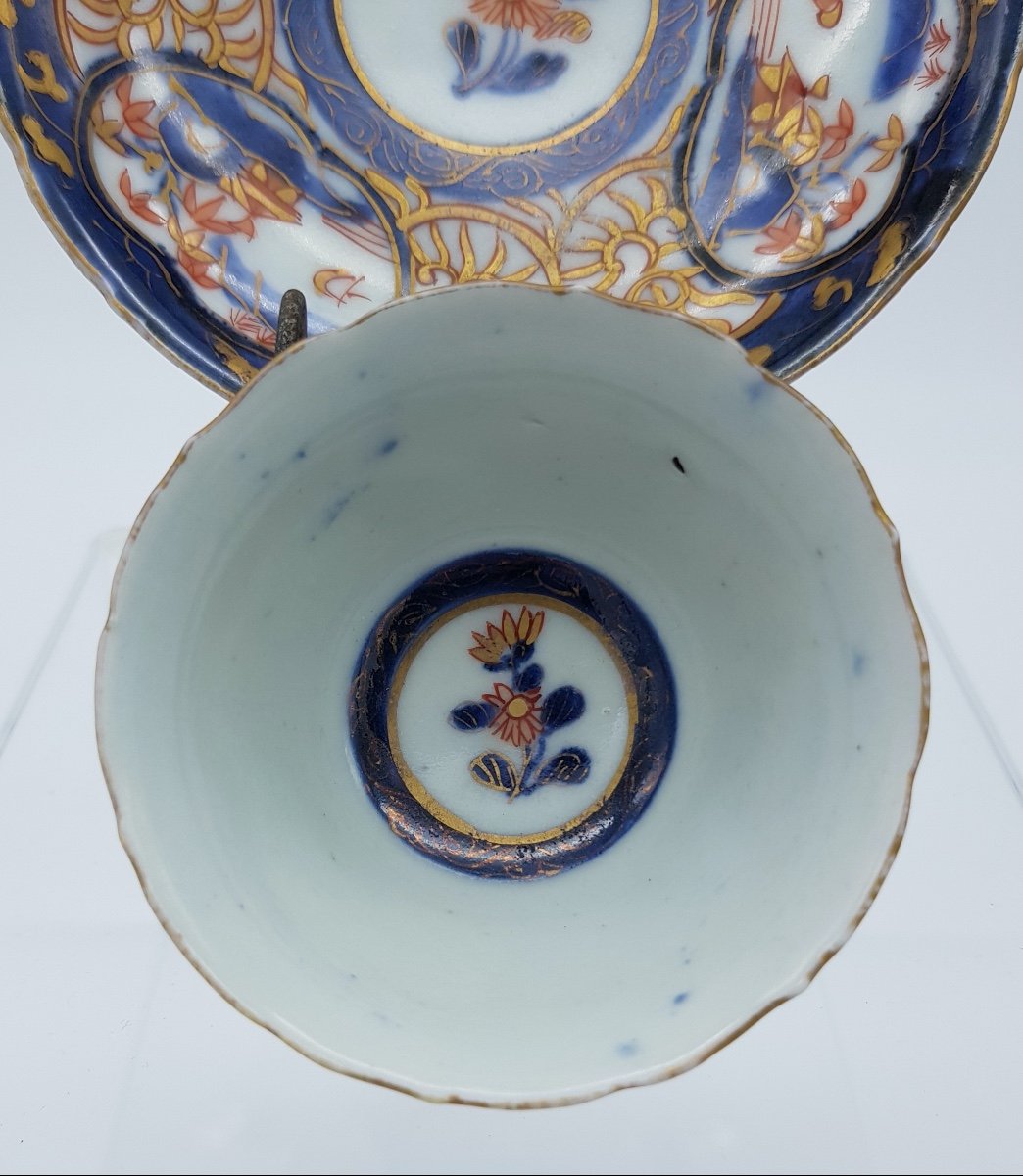 Japon – Paire De Petites Tasses Et Soucoupes Au Décor Imari – Edo 18ème-photo-4