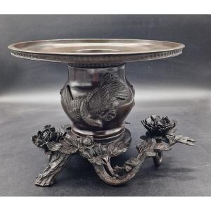 Japan – Usubata Bronze Vase –tôshôsai - Ikebana – Meiji