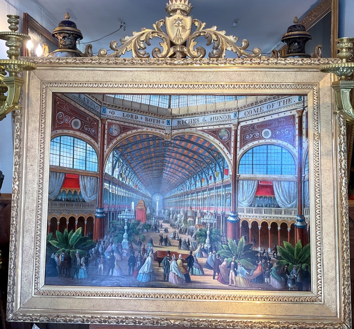 Peinture Par Federico Moja Ou Moia (1802-1885) « exposition Universelle Au Crystal Palace 1861