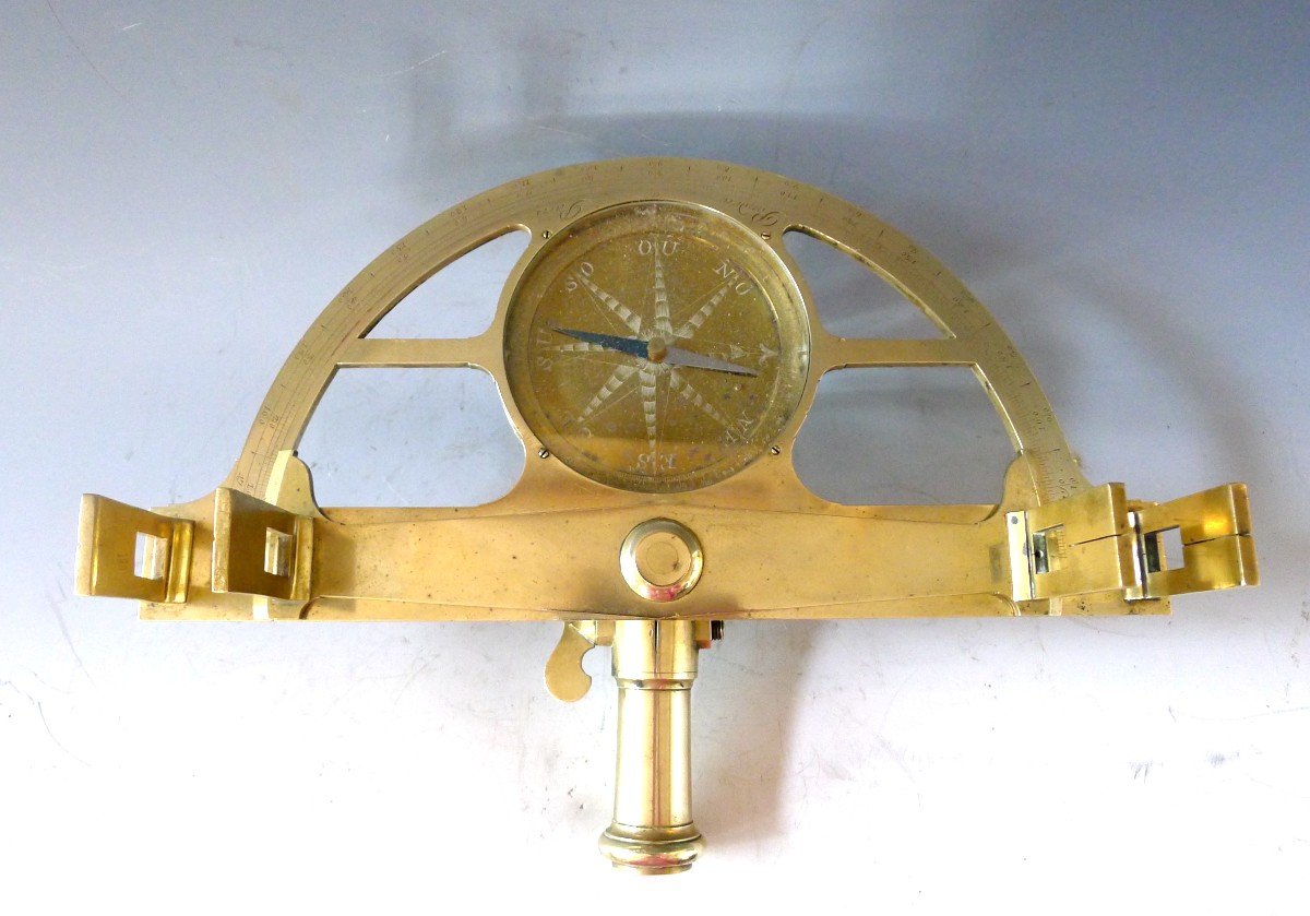 Large Pinnule Graphometer, Signed