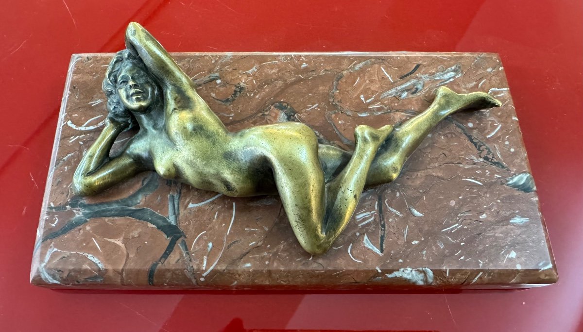 Femme nue allongée Bronze d’après Alfredo Neri-photo-1