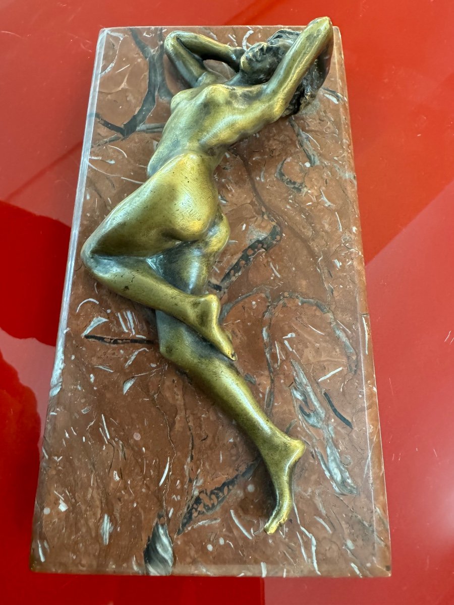 Femme nue allongée Bronze d’après Alfredo Neri-photo-4