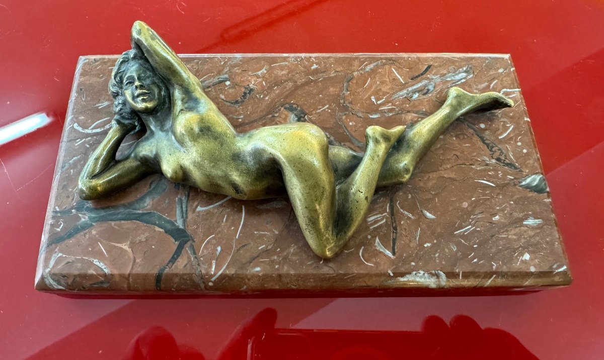 Femme nue allongée Bronze d’après Alfredo Neri-photo-7