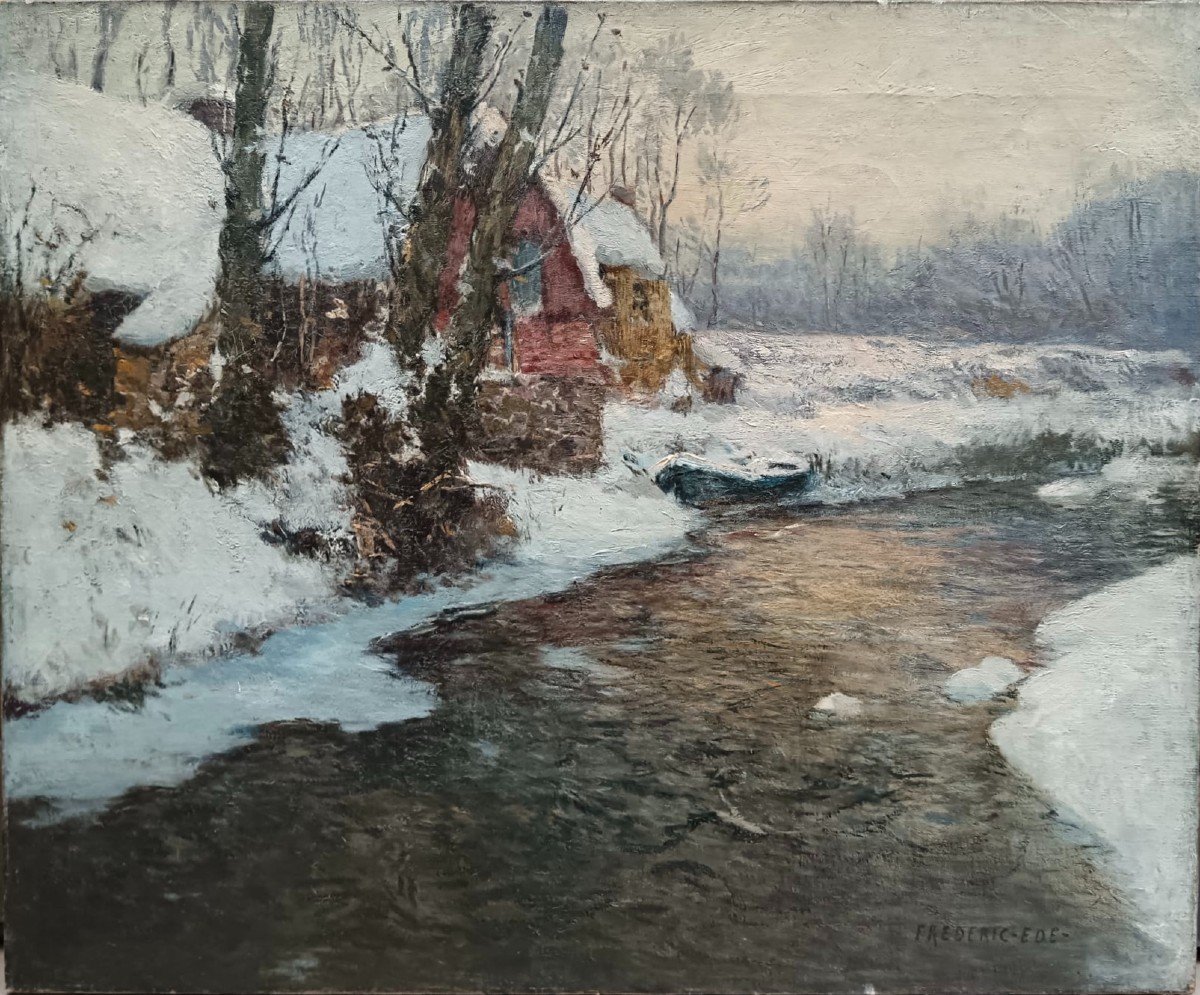 Ede Frédéric (1865 - 1907) Snow Landscape