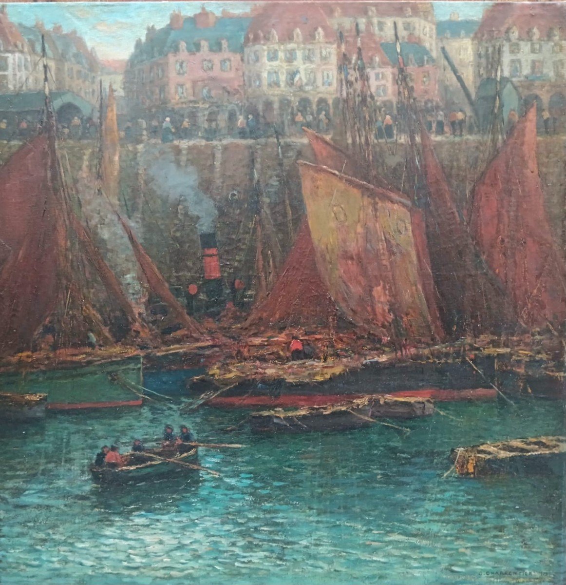 Georges Charpentier ( 1845 - 1925 ) " Port De Dieppe"