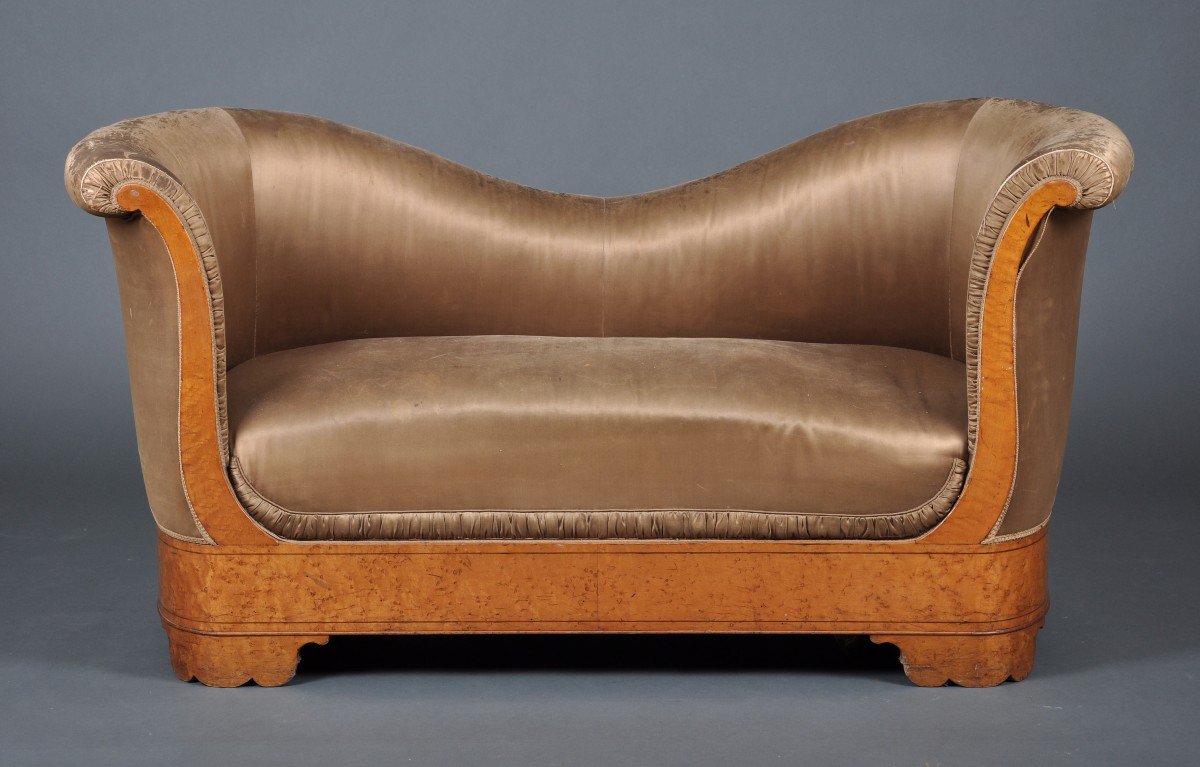 Charles X Period Meridian Sofa In Maple.-photo-2