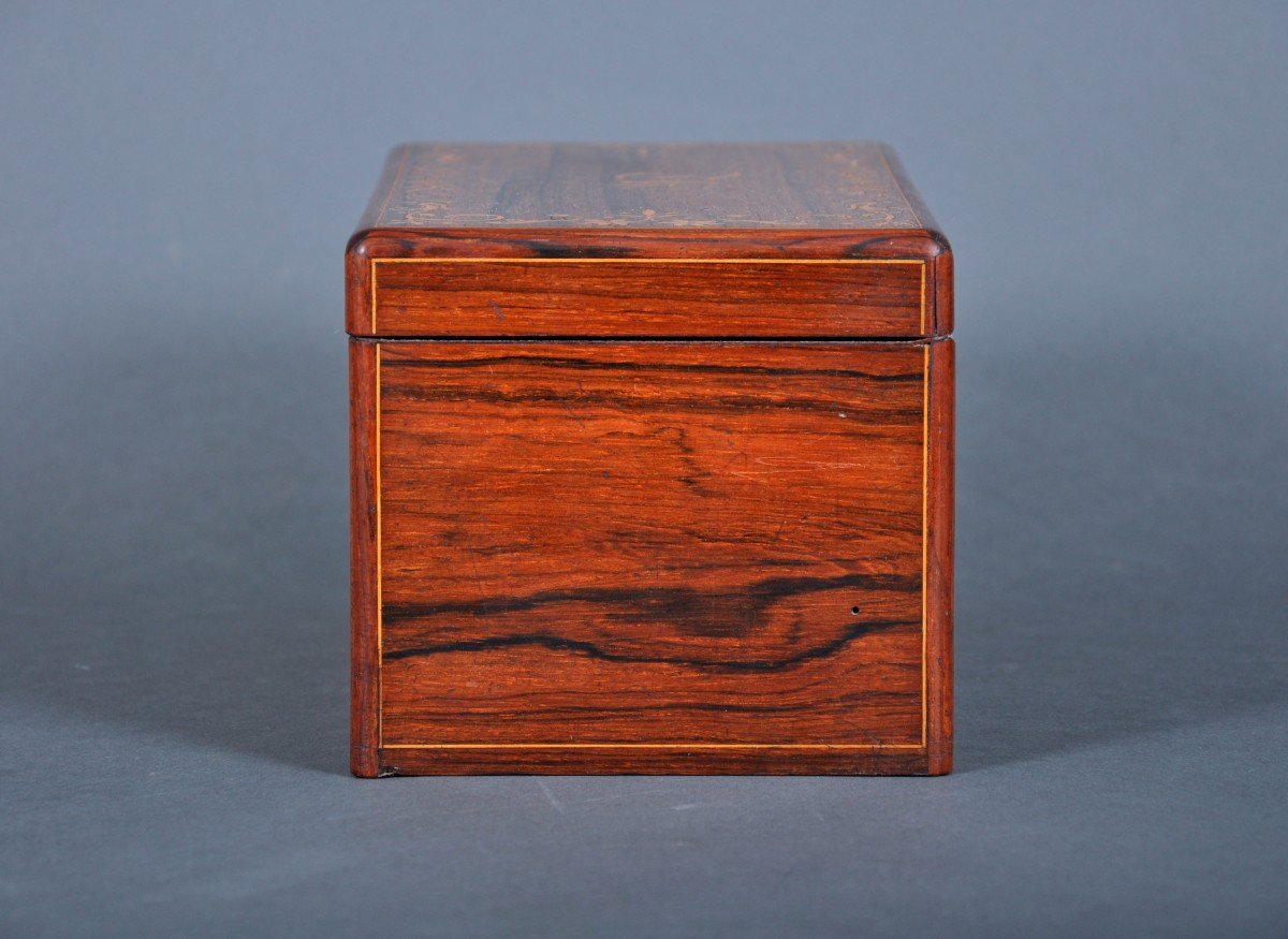 Charles X - Louis-philippe Period Tea Box In Rosewood.-photo-1