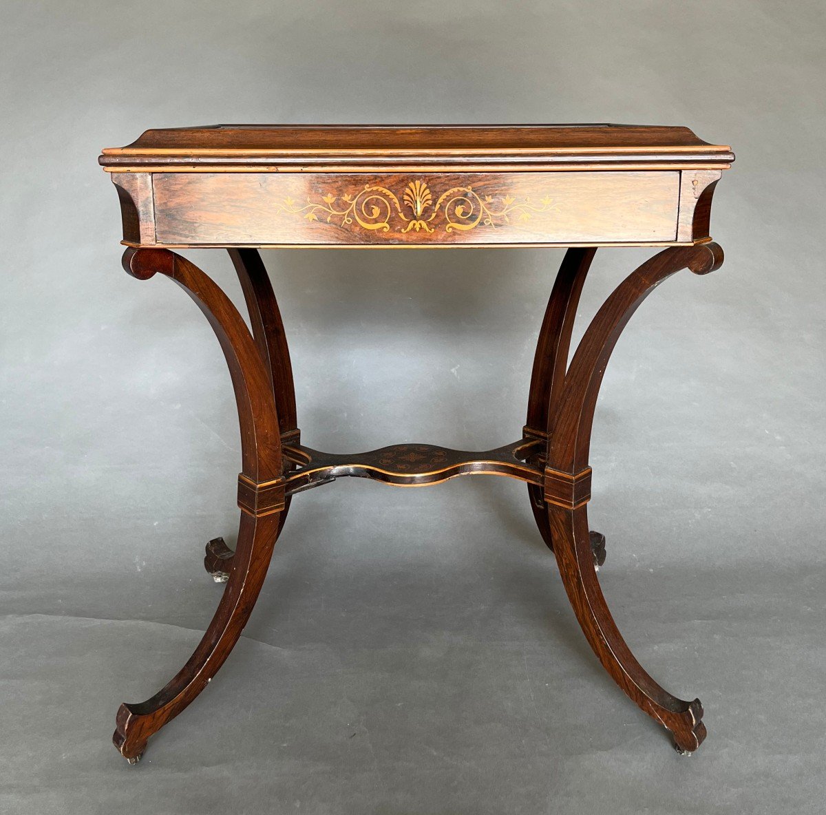 Small Charles X Period Living Room Table In Rosewood-photo-3