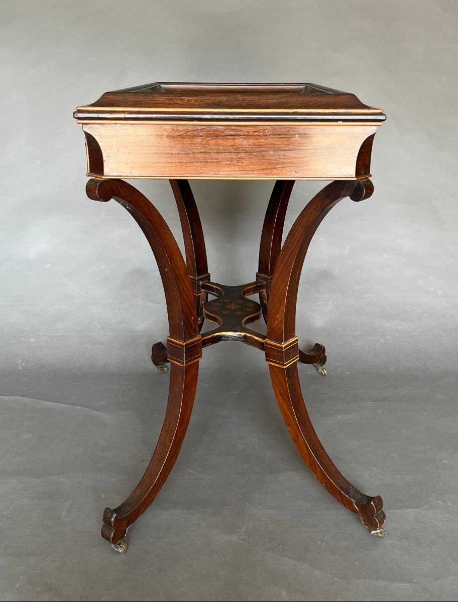 Small Charles X Period Living Room Table In Rosewood-photo-2