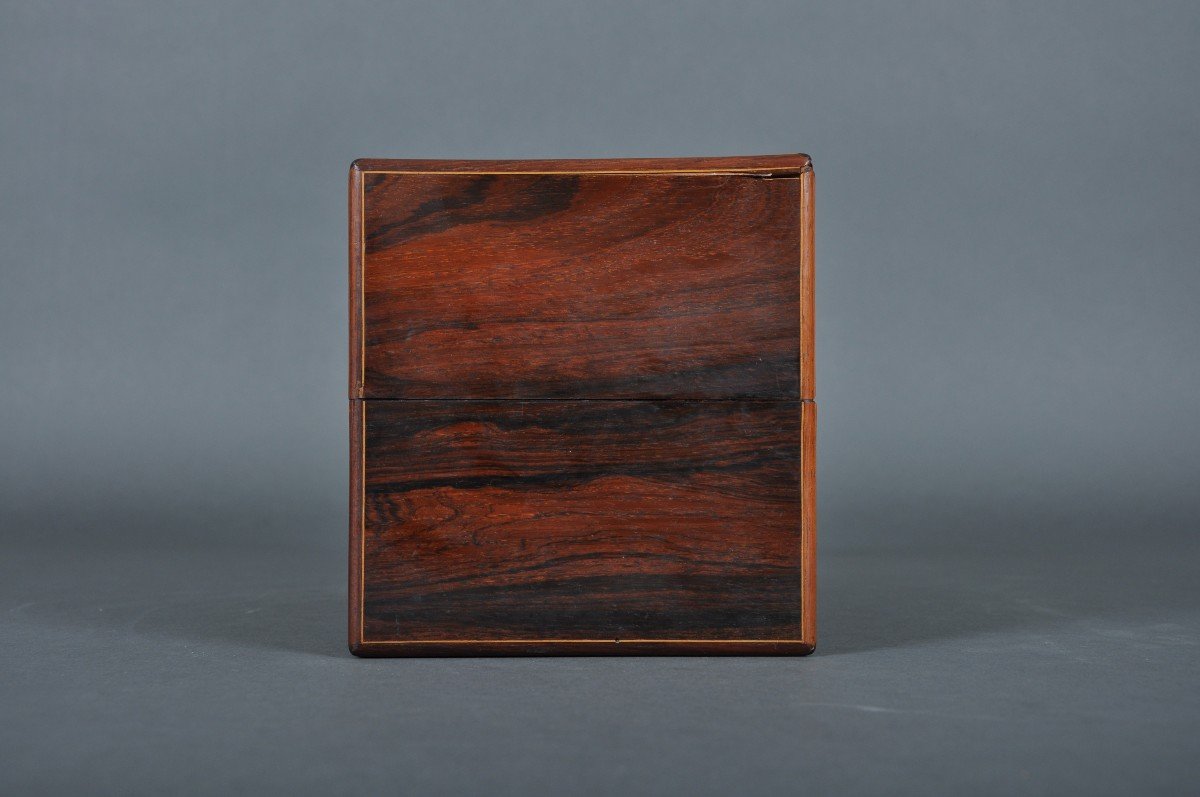 Charles X - Louis-philippe Period Tea Box In Rosewood.-photo-2