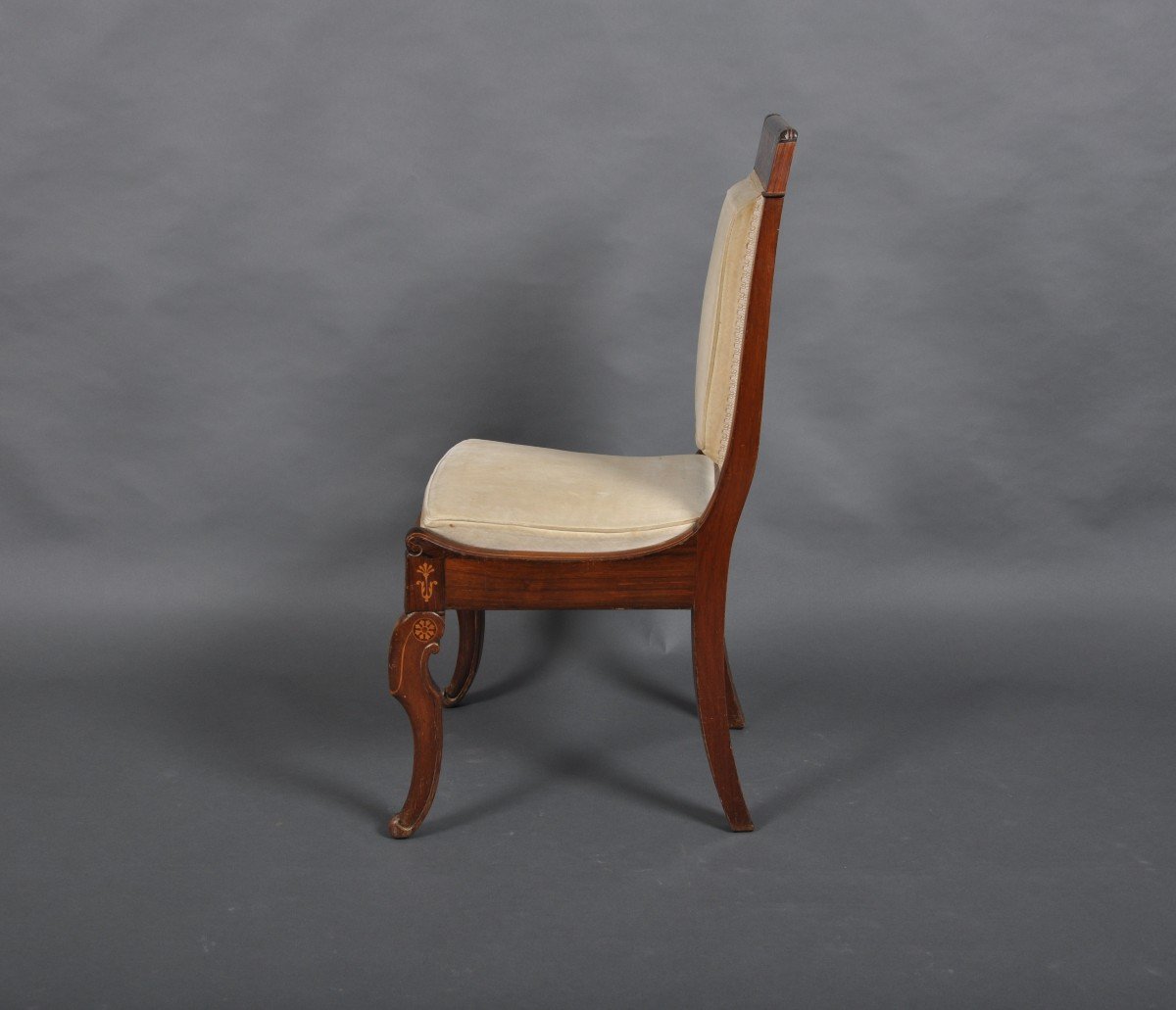 Charles X Period Chair In Rosewood.-photo-3