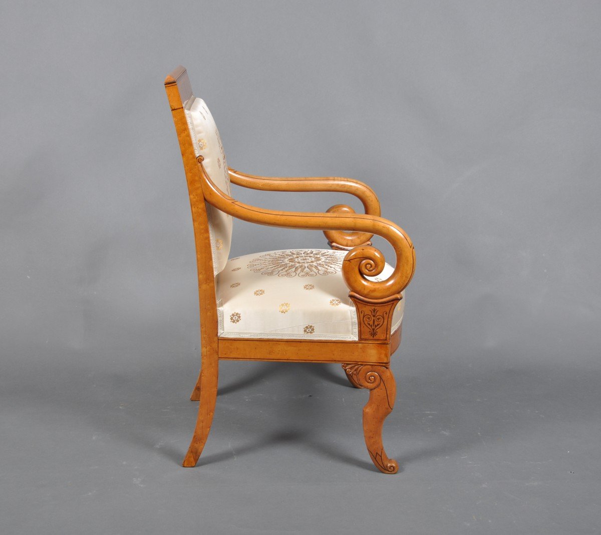 Charles X Period Armchair In Maple, Attributed To Marcus.-photo-1