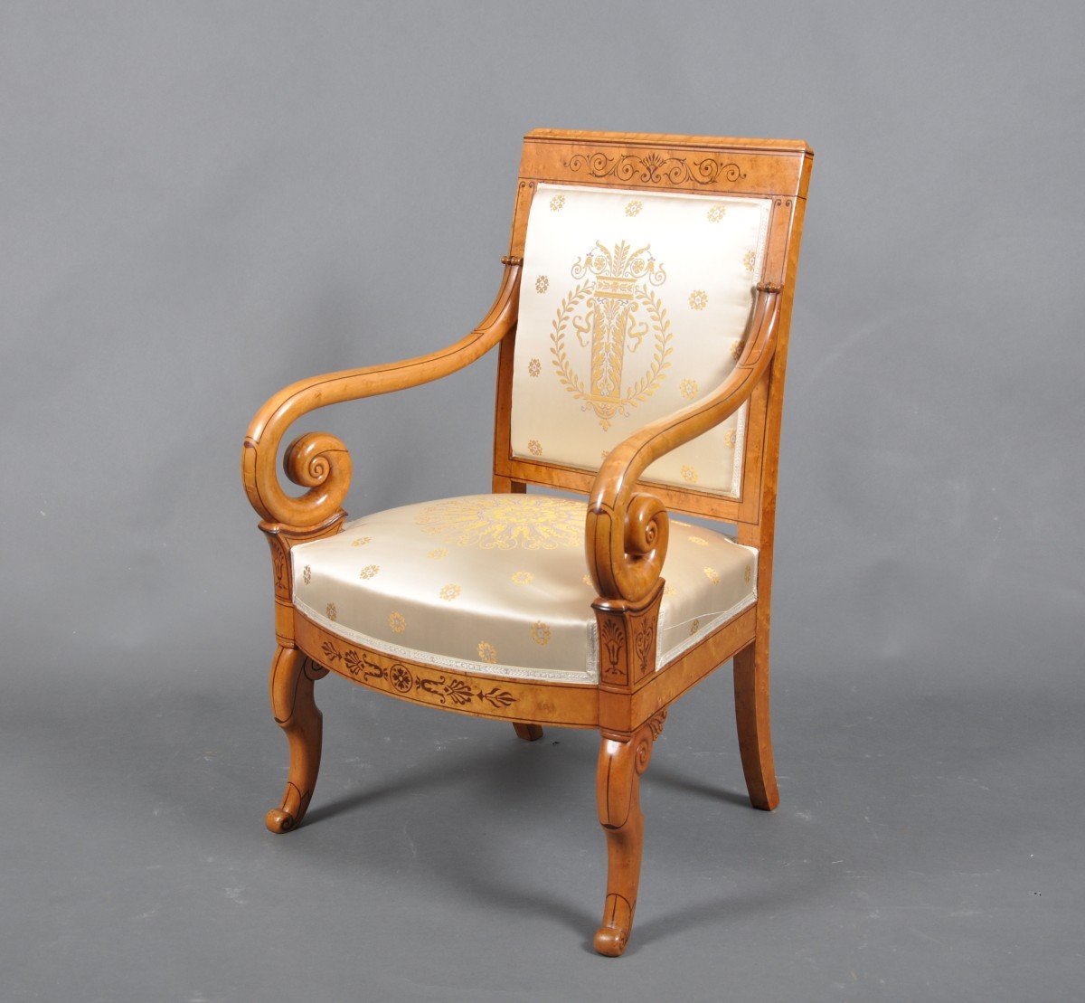 Charles X Period Armchair In Maple, Attributed To Marcus.